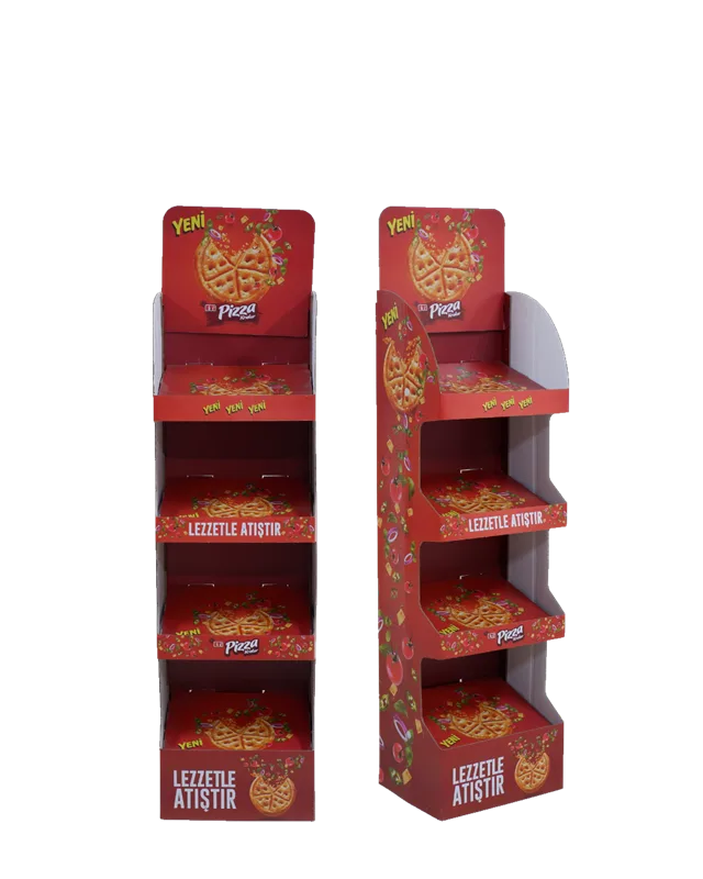 4 Raflı Karton Display Stand Kraker – Karton Art
