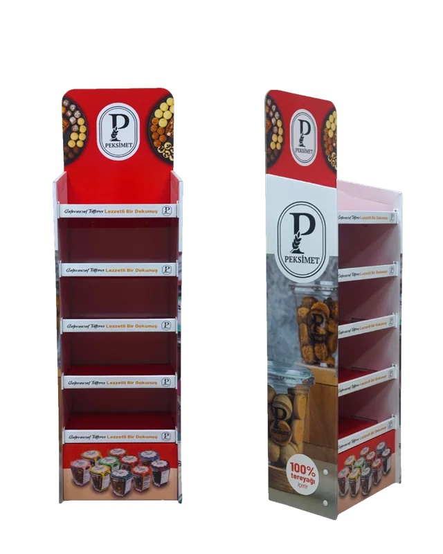 5 Raflı Karton Stand Gıda – Karton Art